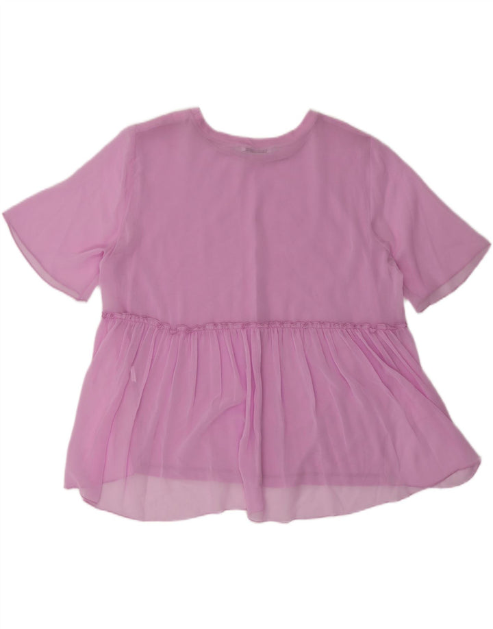 ZARA Womens Blouse Top UK 18 XL Purple Vintage Zara and Second-Hand Zara from Messina Hembry 