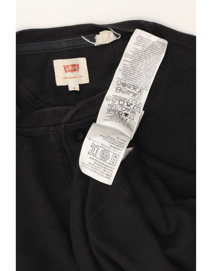 Ανδρικό τοπ Levi's μακρυμάνικο μικρό μαύρο βαμβακερό