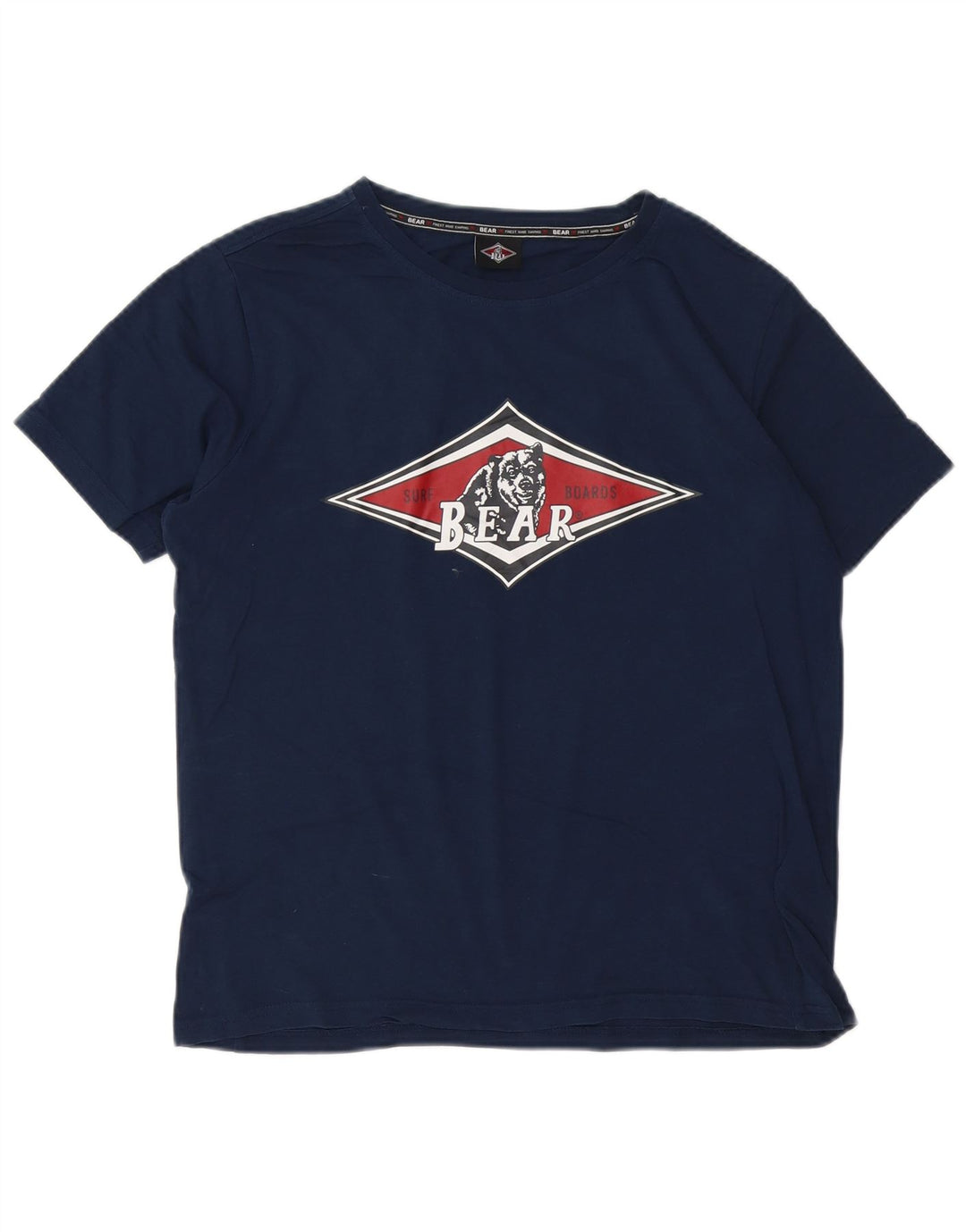 Bear Ανδρικό γραφικό T-Shirt Top Small Navy Blue από βαμβάκι