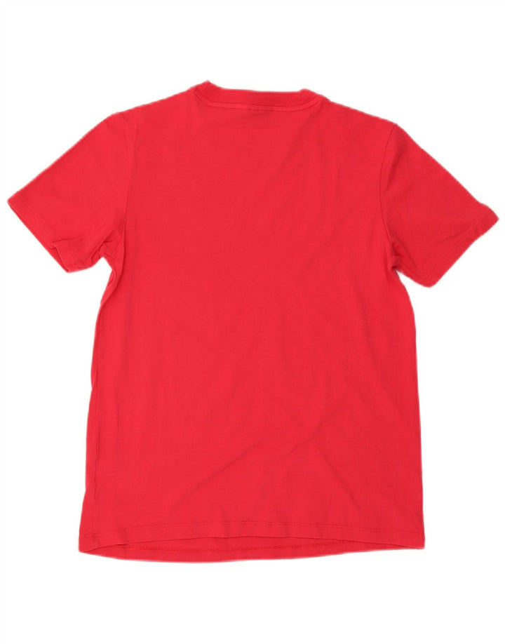 Γυναικείο γραφικό μπλουζάκι ADIDAS Τοπ UK 12 μεσαίο ροζ βαμβακερό