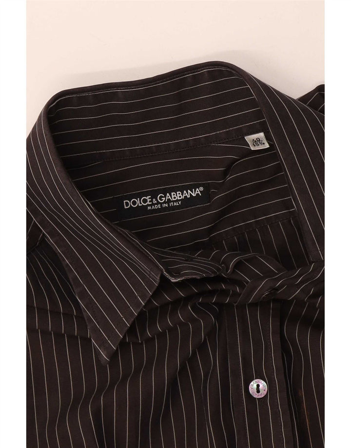 Ανδρικό πουκάμισο Dolce & Gabbana 40 15 1/2 μεσαίο μαύρο ρίγες