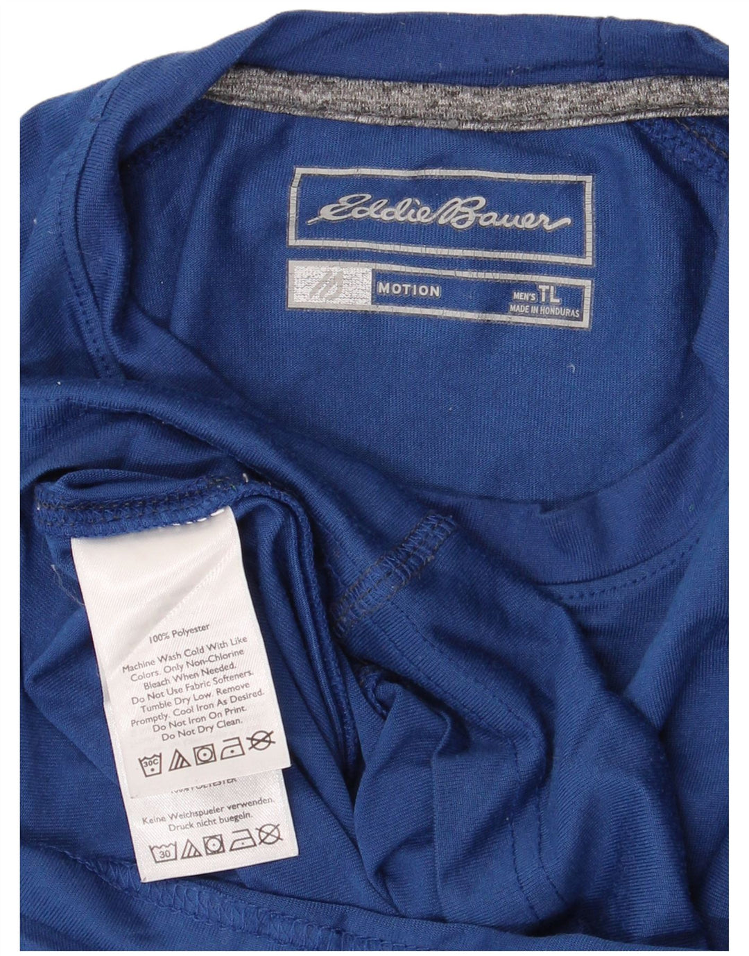 EDDIE BAUER Ανδρικό T-Shirt Top Large Blue Polyester