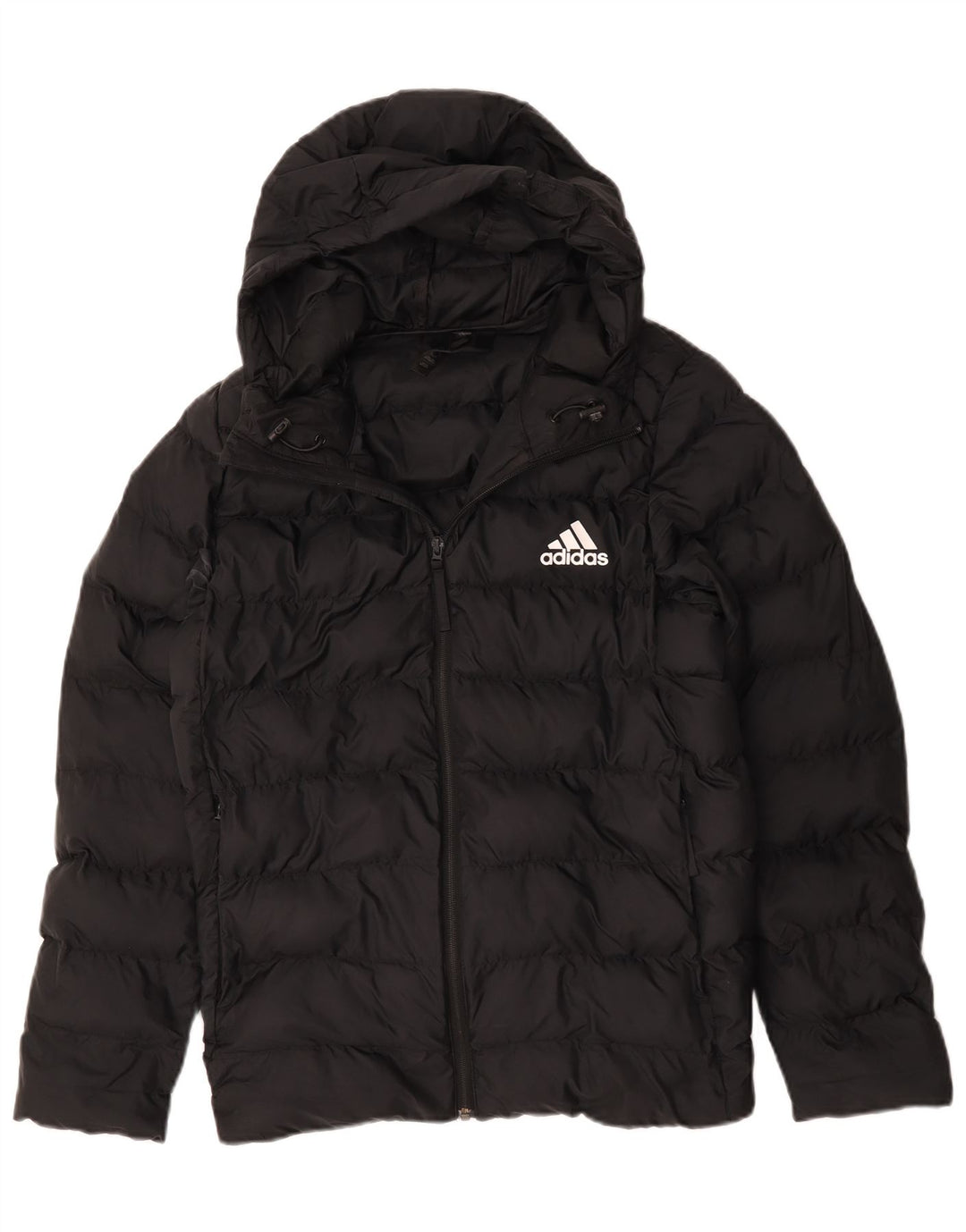 Adidas Γυναικείο μπουφάν με κουκούλα UK 16 μεγάλο μαύρο πολυεστέρα