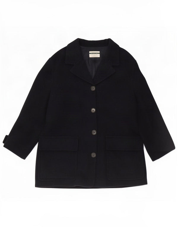 Benetton Γυναικείο Πανωφόρι IT 44 Medium Navy Blue Wool