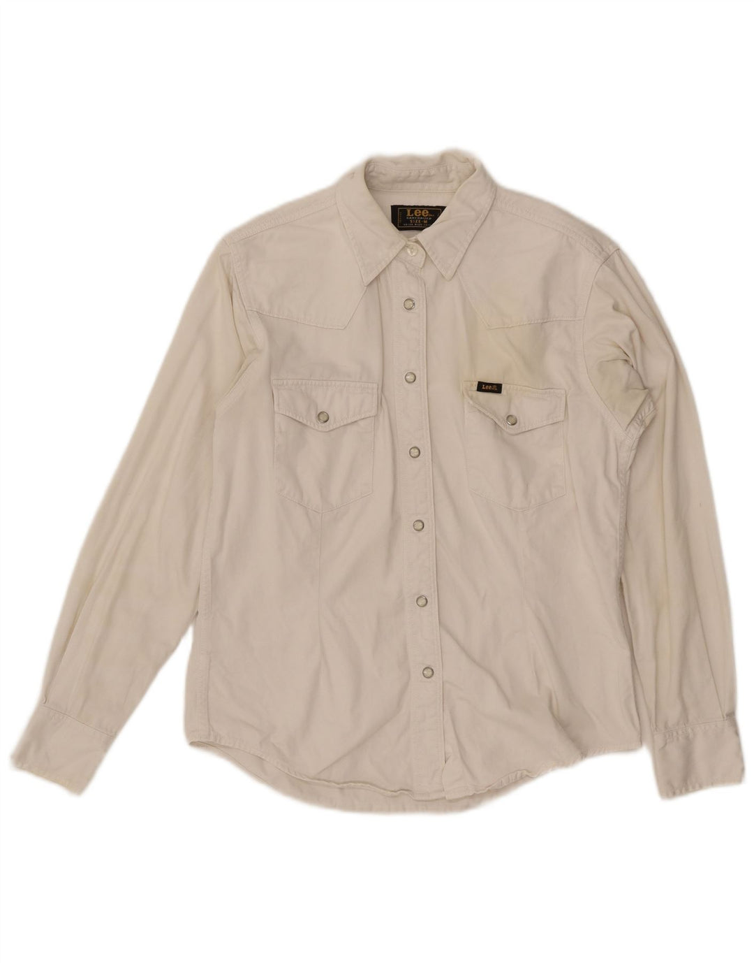 Lee Γυναικείο Τζιν Πουκάμισο UK 14 Μεσαίο λευκό βαμβακερό