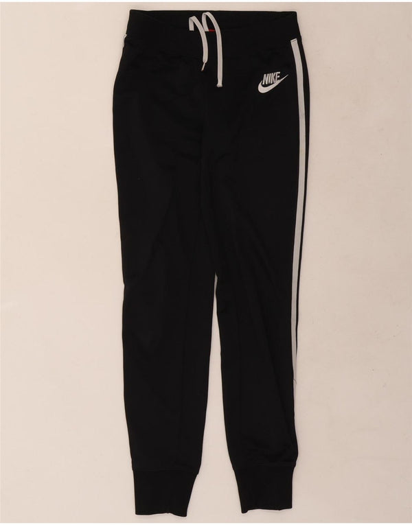 Nike γυναικεία αθλητική φόρμα παντελόνια Joggers UK 6 XS Μαύρο ριγέ πολυεστέρα