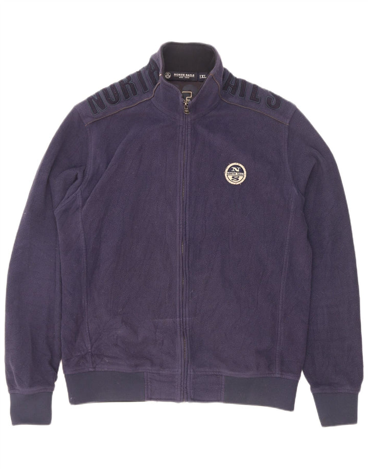North Sails Ανδρικό γραφικό Fleece Jacket UK 42 XL Navy Blue Polyester