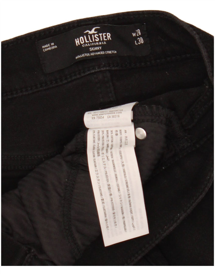 Γυναικείο Skinny Jeans HOLLISTER W28 L30 μαύρο βαμβακερό