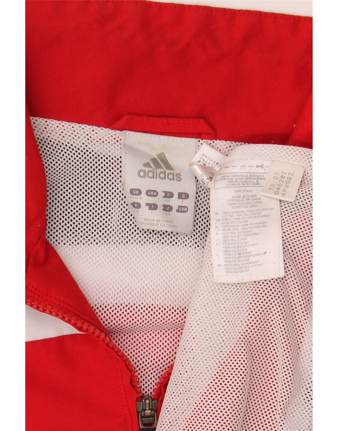 Ανδρική φόρμα Adidas Top Jacket UK 42/44 Μεγάλο κόκκινο χρώμα πολυεστέρα