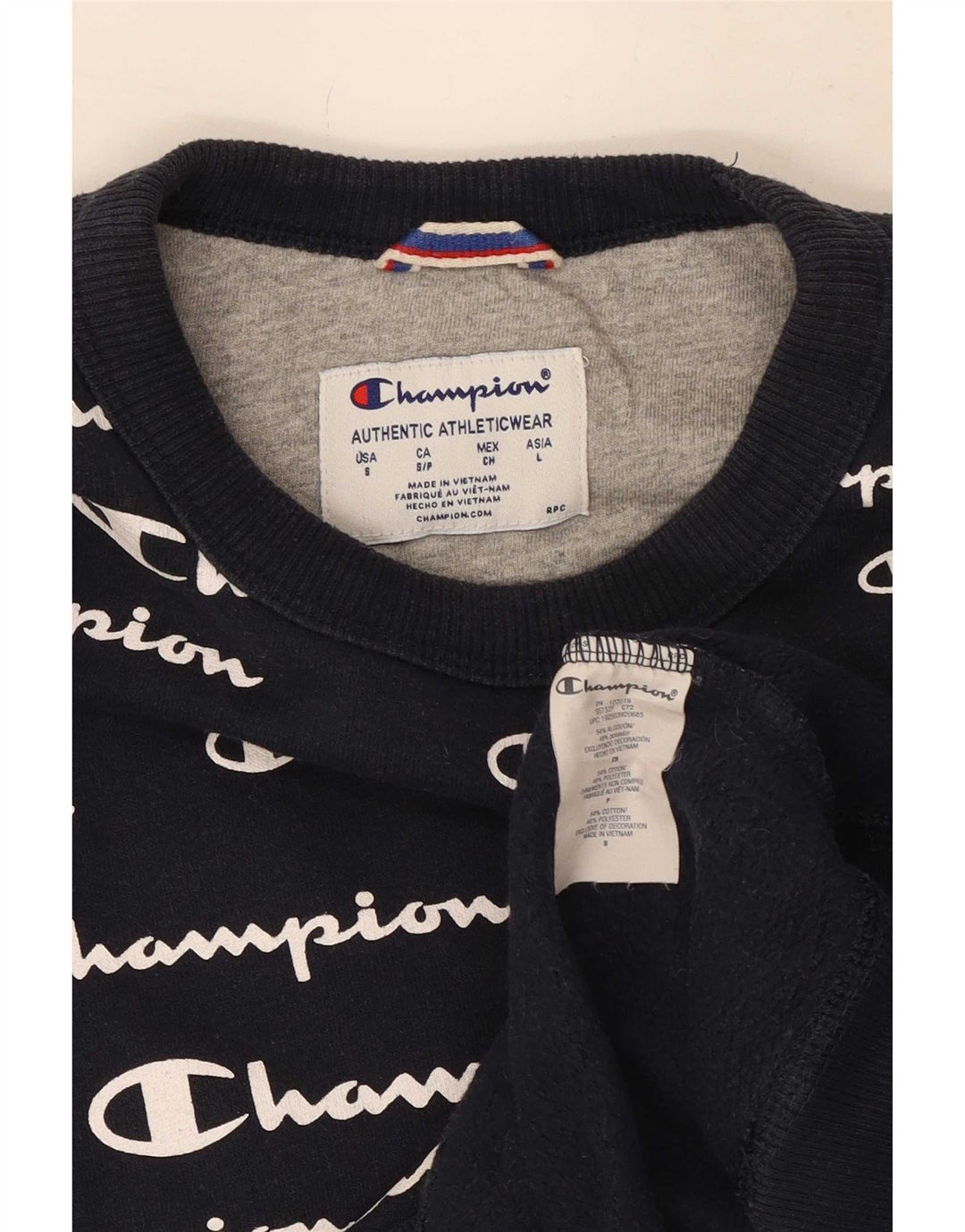 Champion Ανδρικό γραφικό φούτερ Jumper Small Navy Blue Polyester