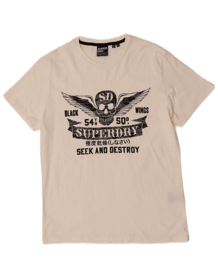 Ανδρικό γραφικό T-Shirt Superdry Top XL Λευκό βαμβακερό