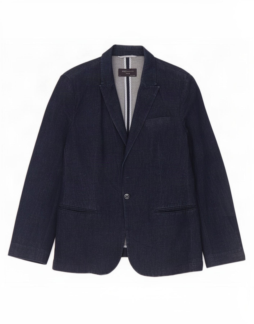 Marks & Spencer Γυναικείο Μπουφάν 1 Κουμπί Blazer UK 14 Medium Navy Blue