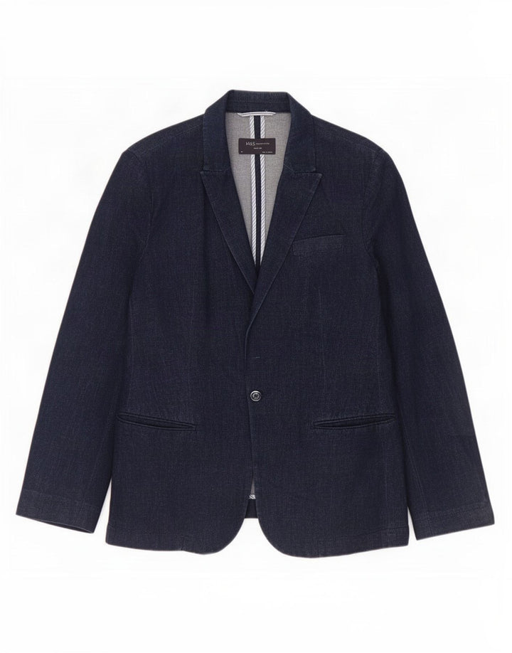 Marks & Spencer Γυναικείο Μπουφάν 1 Κουμπί Blazer UK 14 Medium Navy Blue