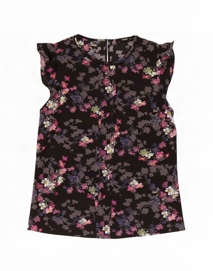 Γυναικεία μπλούζα Oasis Top UK 12 Μεσαίο Μαύρο Floral Πολυεστέρας