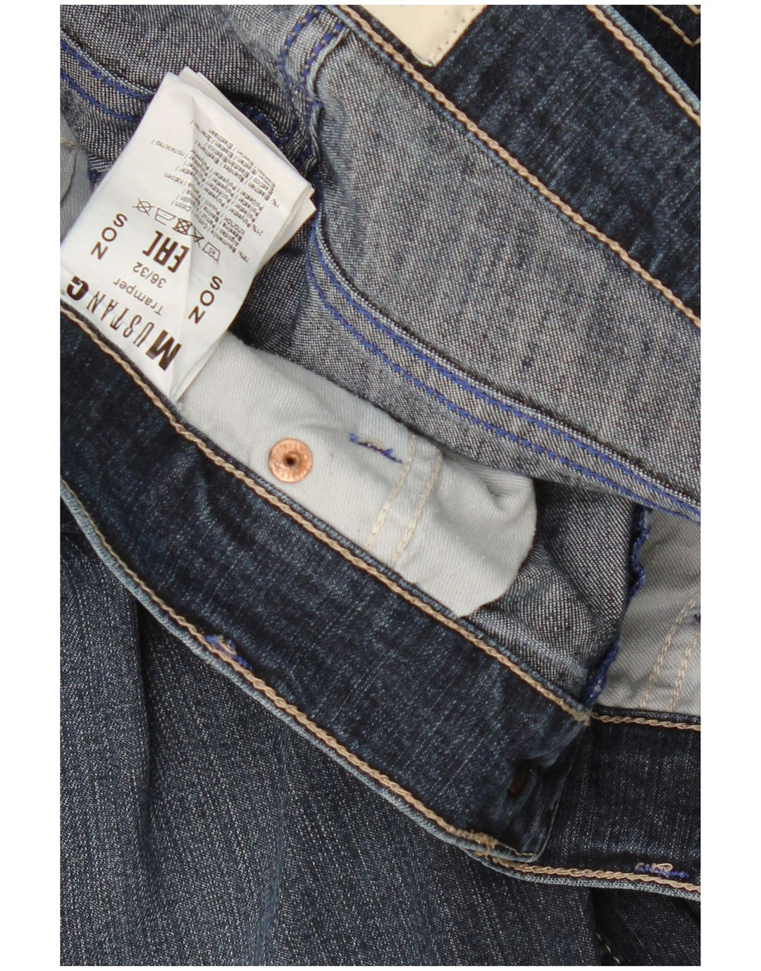 MUSTANG Ανδρικό Tramper Slim Jeans W36 L32 Navy Blue Cotton