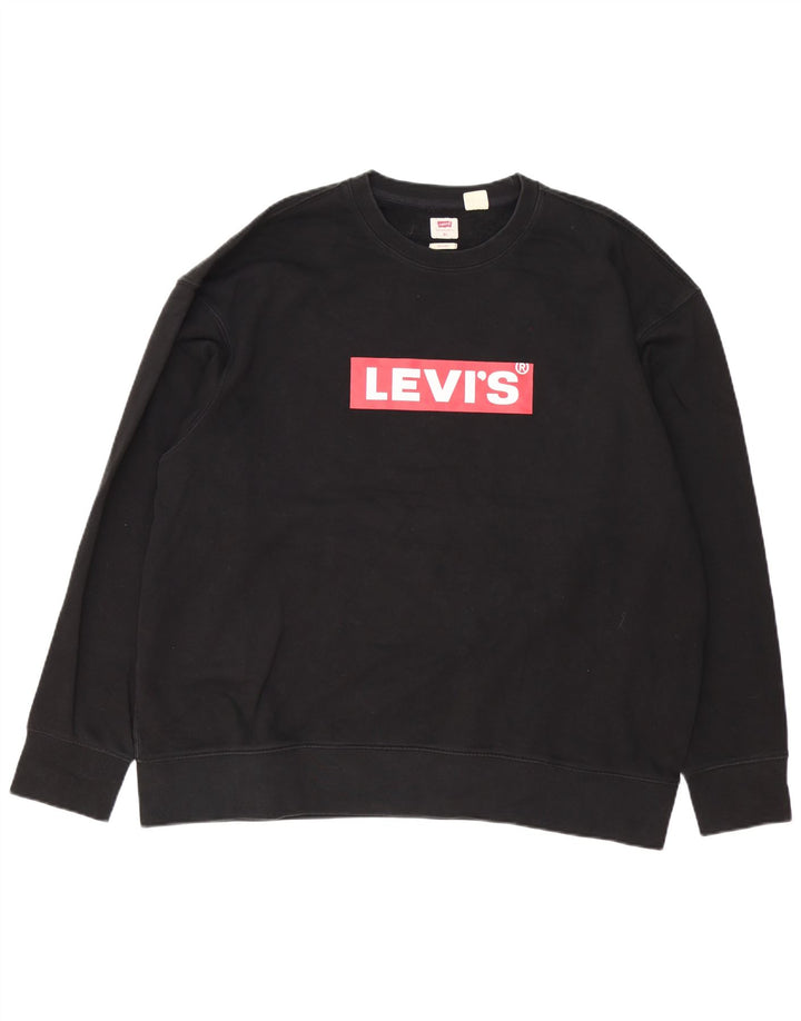 Ανδρικό φούτερ με γραφικά Relaxed Levi's Jumper XL Μαύρο βαμβακερό