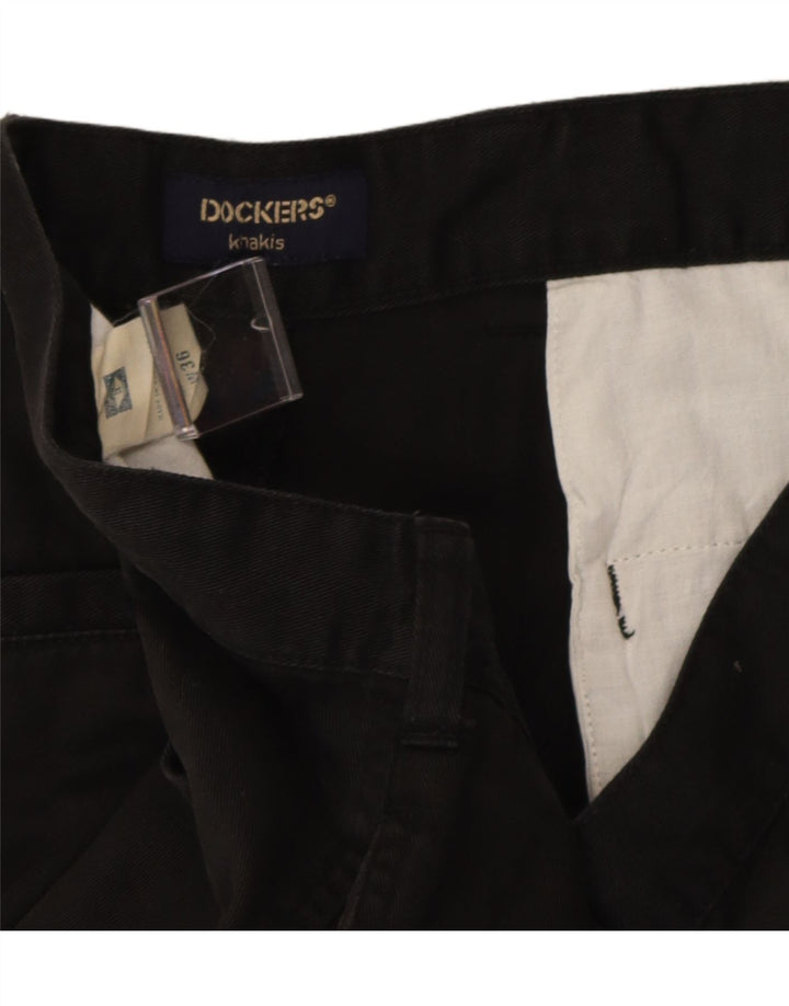 DOCKERS Mens Khakis Pegged Chino Shorts W36 Large  Black Cotton Vintage Dockers and Second-Hand Dockers from Messina Hembry 