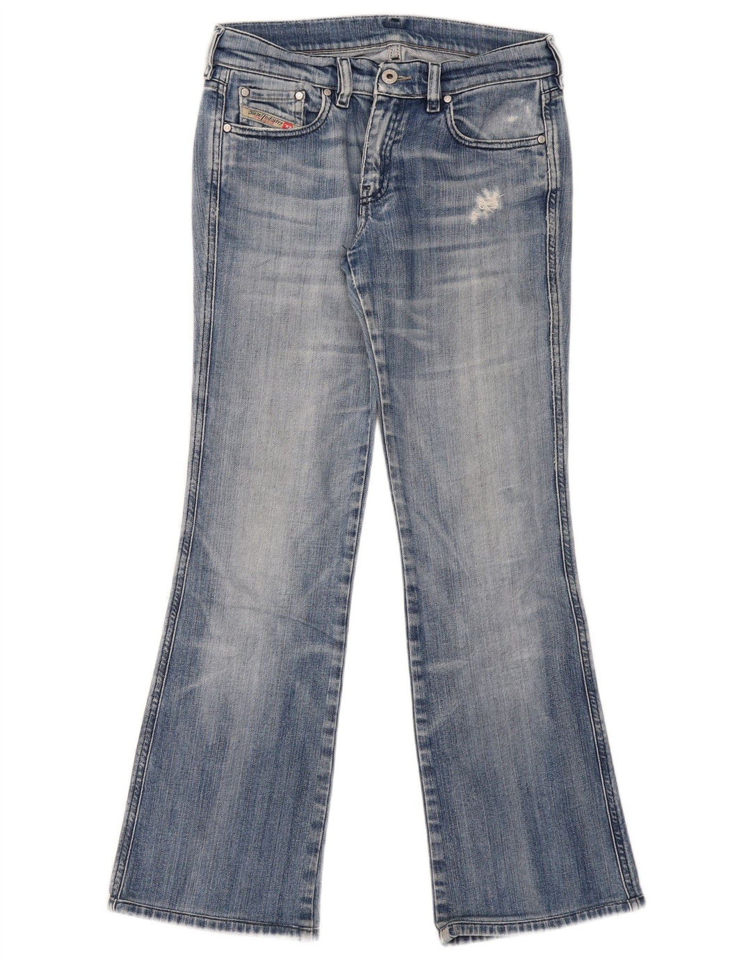 Diesel Γυναικείο Distressed Bootcut Jeans W29 L29 Μπλε βαμβακερό