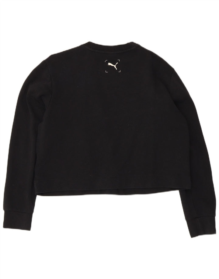 Γυναικεία φούτερ Puma Graphic Crop Jumper UK 14 Medium Black