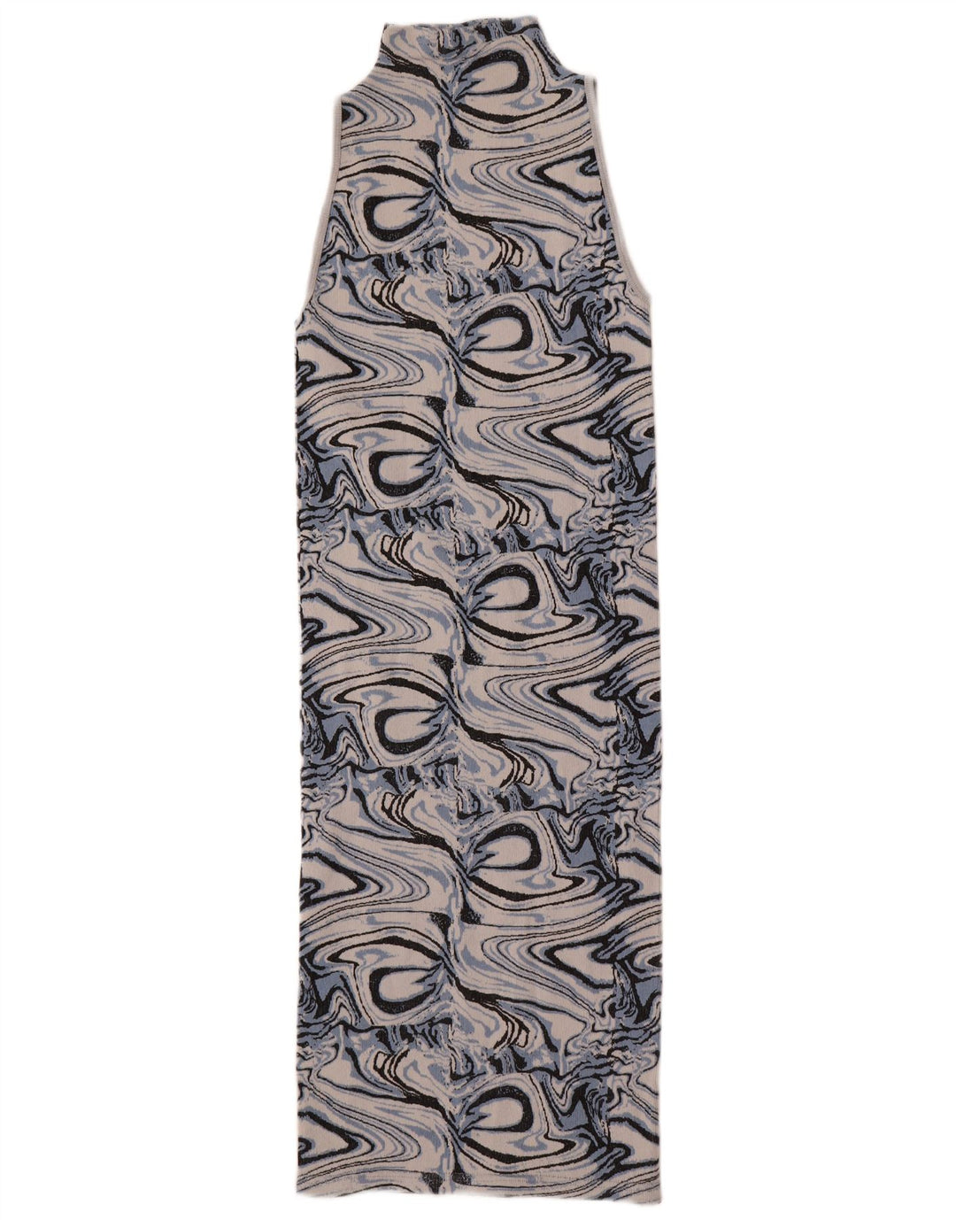 Zara Γυναικείο Abstract Pattern Αμάνικο Bodycon Φόρεμα UK 4 XS Πολύχρωμο