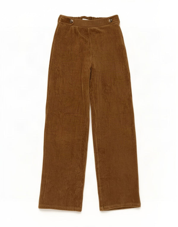 Κοτλέ παντελόνι για κορίτσια Zara 13-14 ετών W27 L27 καφέ βαμβακερό