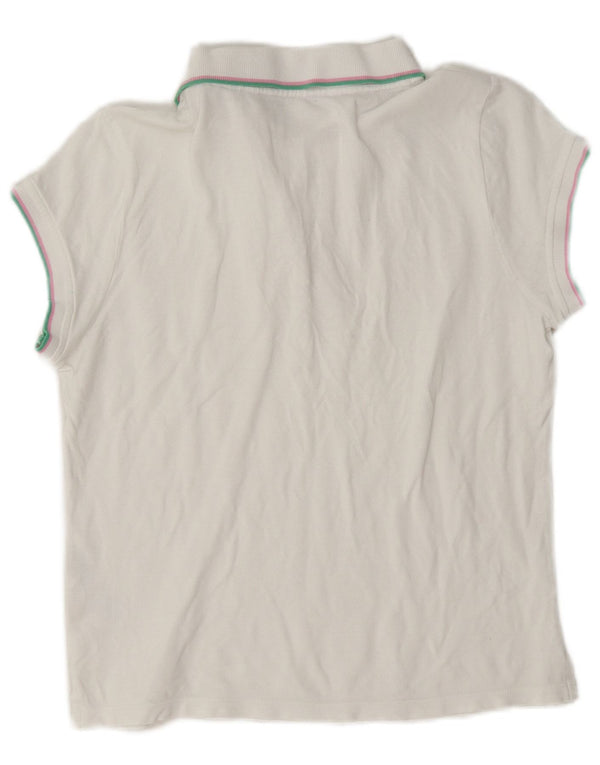 Tommy Hilfiger Γυναικείο πουκάμισο Crop Polo UK 14 μεγάλο λευκό βαμβακερό