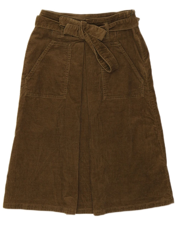 Tommy Hilfiger Γυναικεία κοτλέ φούστα US 4 Small W25 Χακί βαμβακερή