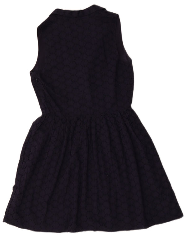 Jack Wills γυναικείο αμάνικο φόρεμα Α-γραμμής UK 10 Small Navy Blue από βαμβάκι
