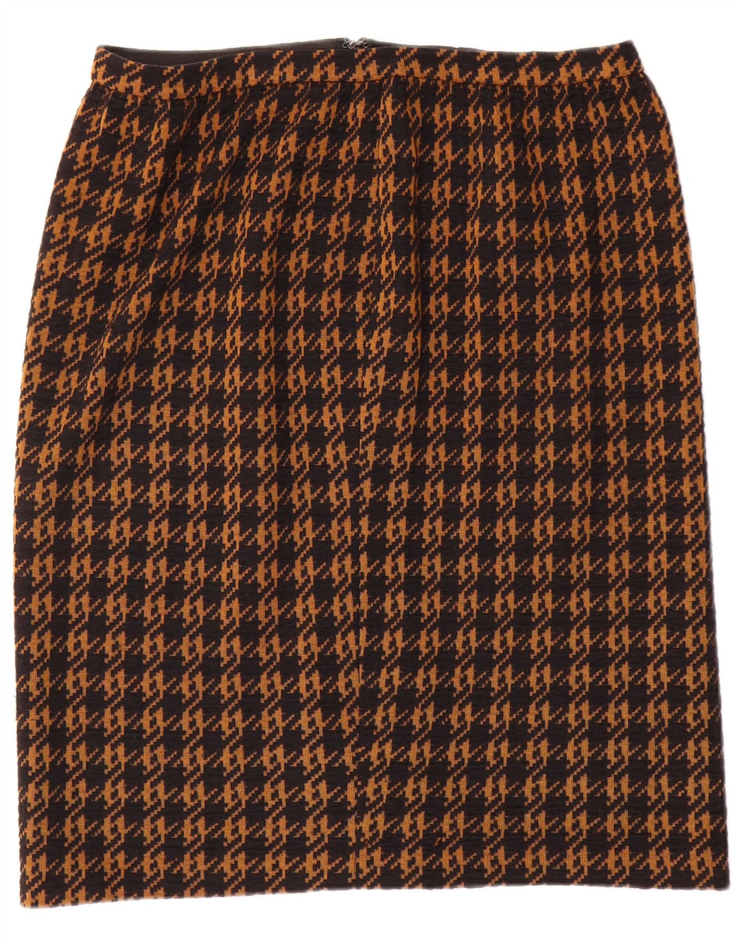 Vintage γυναικεία ίσια φούστα W32 Μεγάλο καφέ Houndstooth