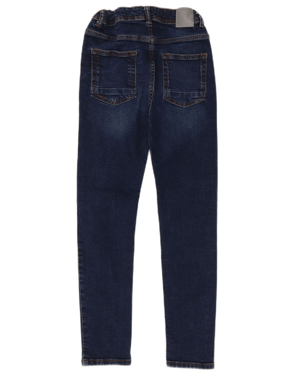 BENCH Girls Skinny Jeans 9-10 Years W22 L23 Navy Blue Cotton