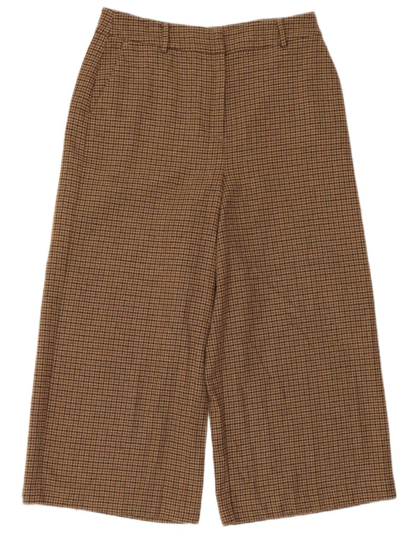 Boden Γυναικείο Cropped Παντελόνι UK 12 Medium W30 L23 Brown Houndstooth