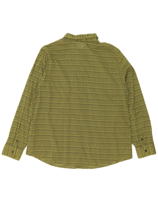 Γυναικείο πουκάμισο Benetton UK 16 Large Green Geometric