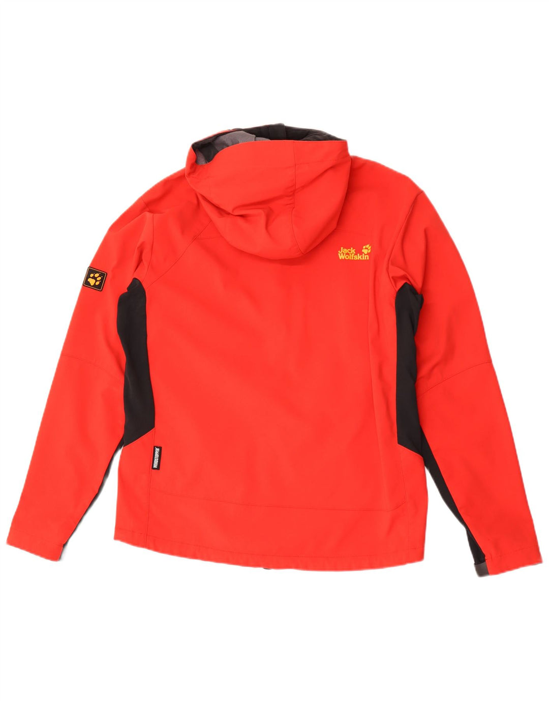 Jack Wolfskin Ανδρικό μπουφάν βροχής με κουκούλα UK 36/38 Μεσαίο κόκκινο χρώμα