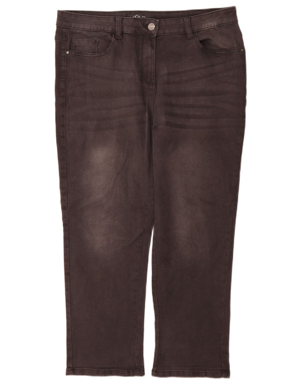 M&Co Γυναικείο Petite High Waist τζιν UK 16 Large W36 L28 Μαύρο