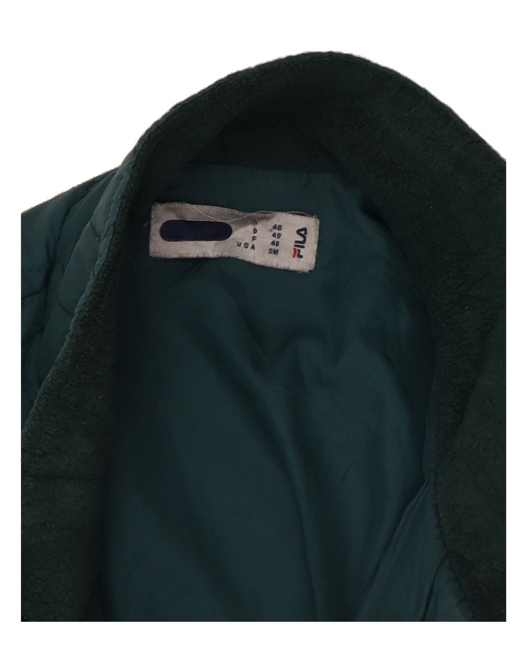 FILA Mens Quilted Jacket IT 48 Medium Green Vintage Fila and Second-Hand Fila from Messina Hembry 