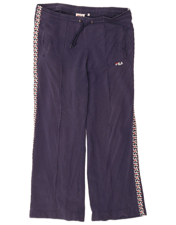 Γυναικεία φόρμα γραφικής Fila Παντελόνι UK 10 Small Navy Blue Cotton