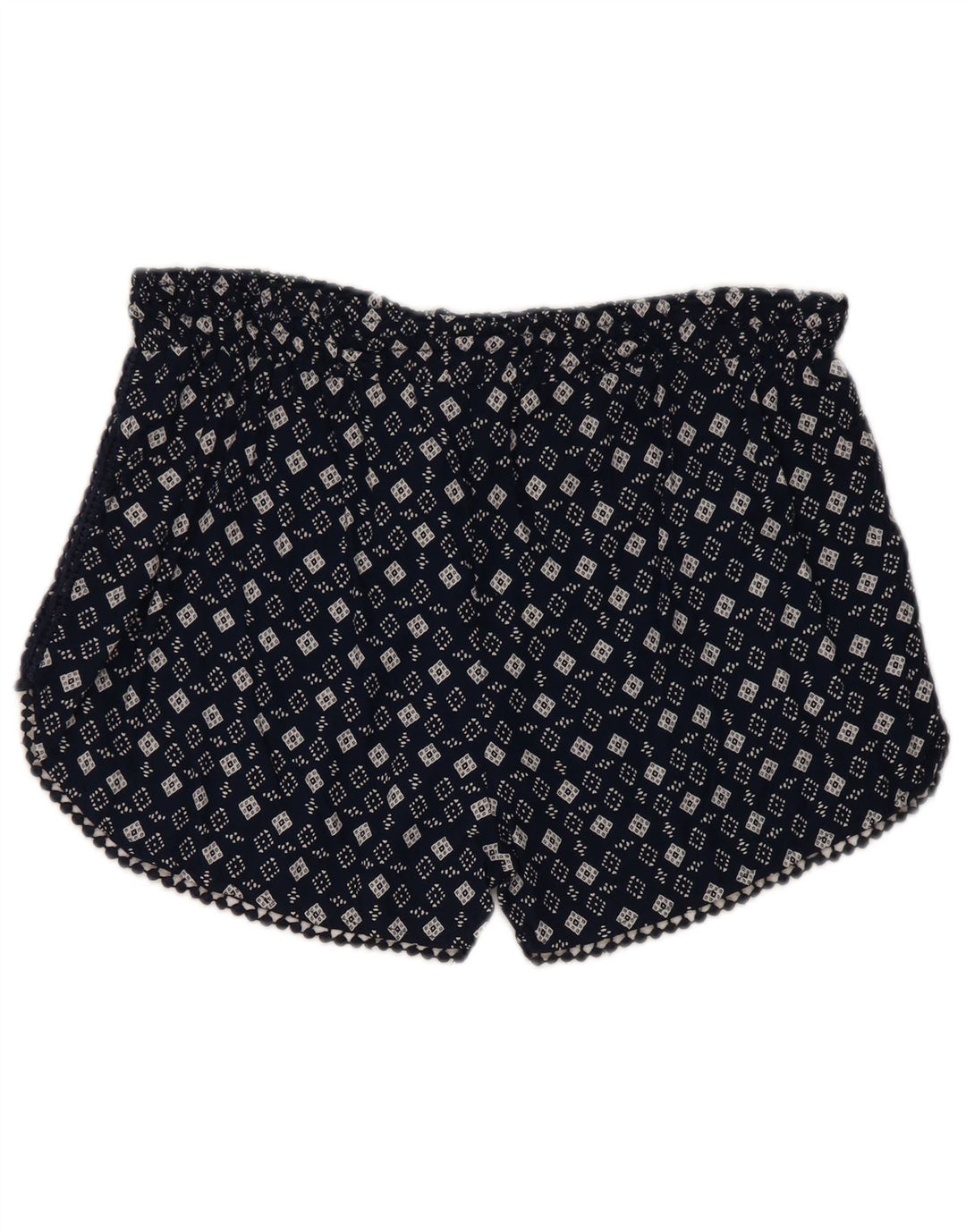Γυναικείο Hot Παντελόνι Superdry μεγάλο W32 Navy Blue γεωμετρική βισκόζη