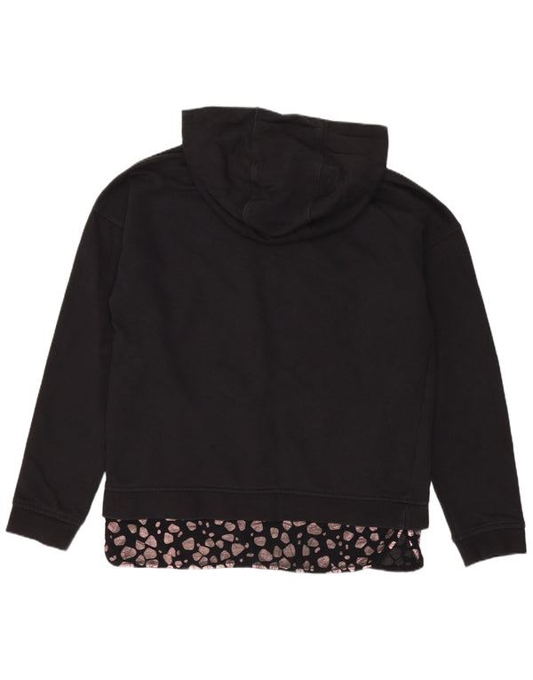 Emporio Armani γυναικείο μπλουζάκι με κουκούλα UK 10 Small Black Animal Print