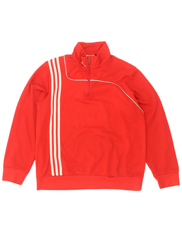 Ανδρικό φούτερ Adidas με φερμουάρ Jumper UK 40/42 Μεσαίο κόκκινο πολυεστέρας