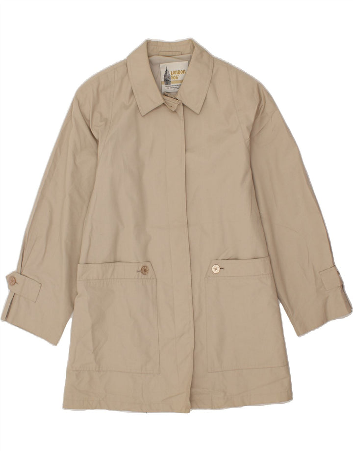 LONDON FOG Womens Overcoat UK 12 Medium Beige Vintage London Fog and Second-Hand London Fog from Messina Hembry 