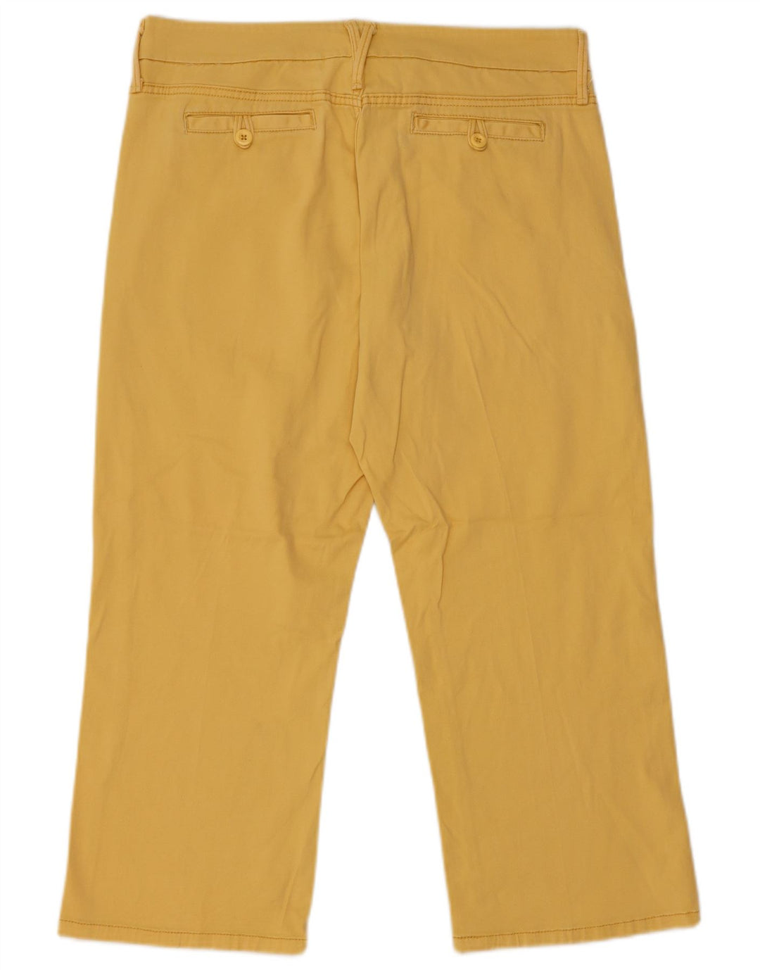 LEVI'S Womens Straight Cropped Trousers US 8 Medium W34 L24 Yellow Cotton