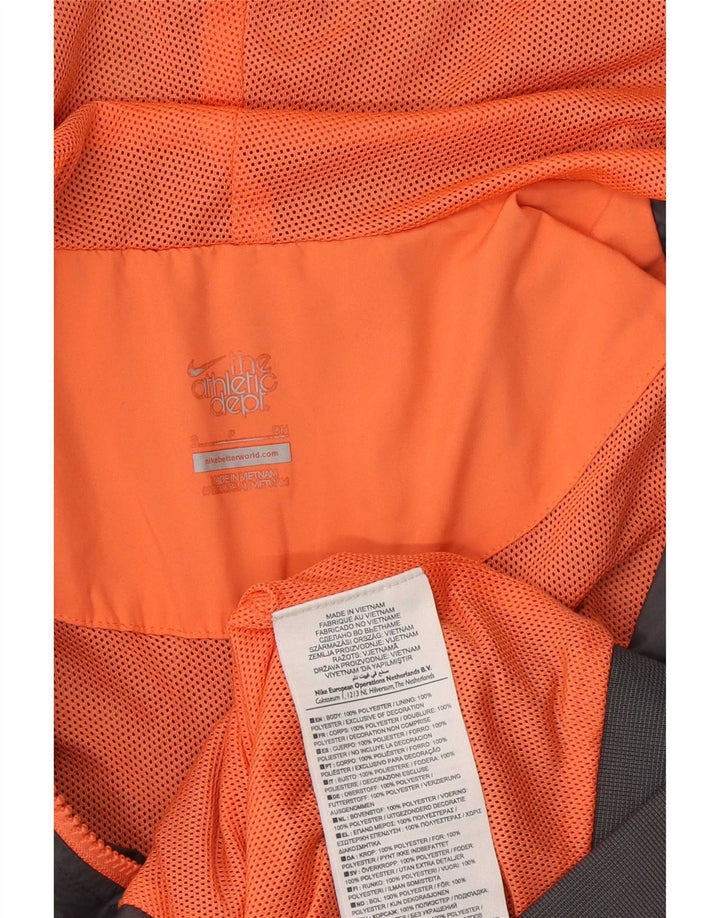 Nike γυναικείο μπουφάν βροχής με κουκούλα UK 10 Small Grey Polyester Sports
