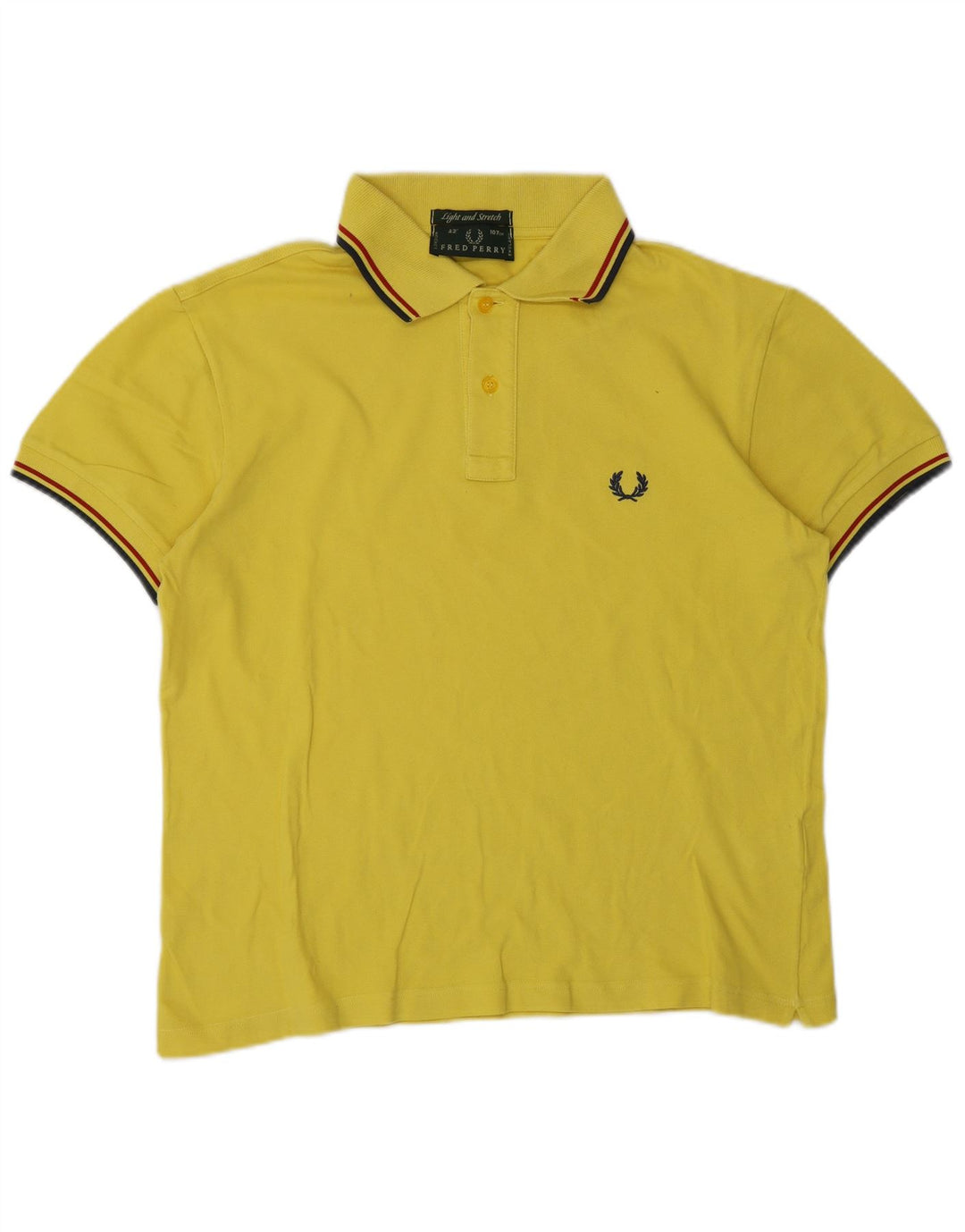 Fred Perry Ανδρικό πουκάμισο πόλο, μεσαίο κίτρινο βαμβακερό ριγέ