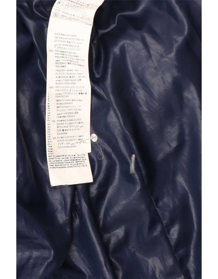 Γυναικείο παλτό Benetton με κουκούλα IT 42 Medium Navy Blue Polyamide