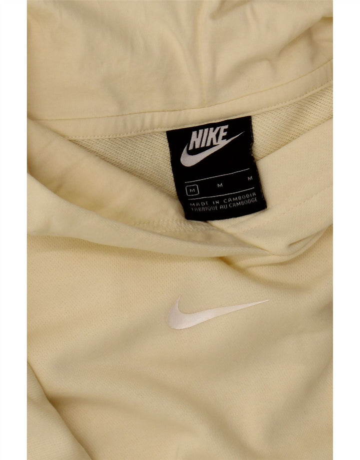 NIKE Womens Oversized Hooded T-Shirt Top UK 14 Medium Yellow