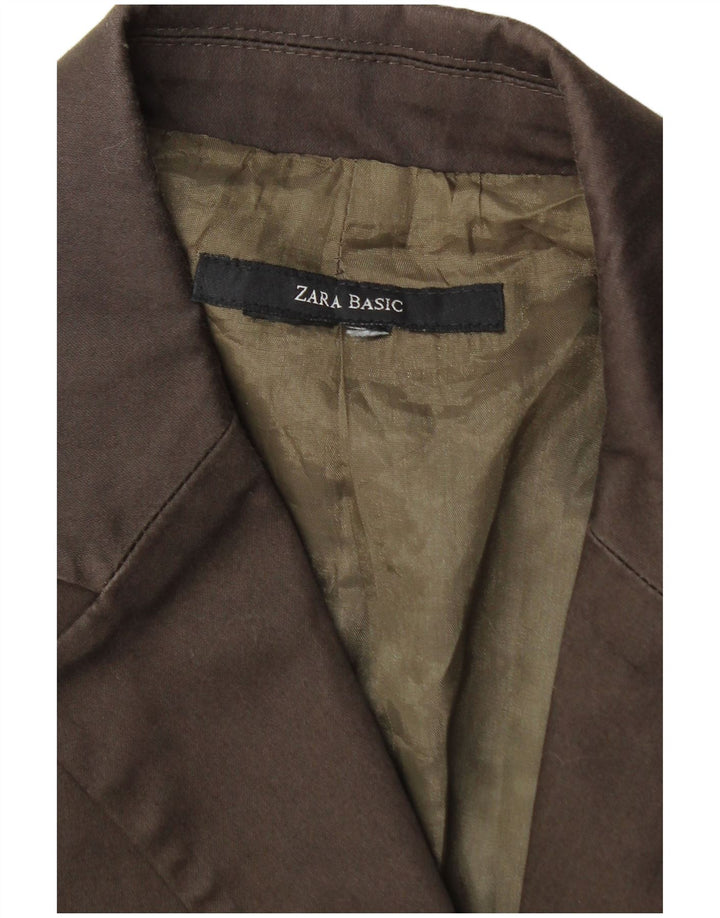 Zara Γυναικείο σακάκι 1 κουμπιού blazer UK 8 Small Brown
