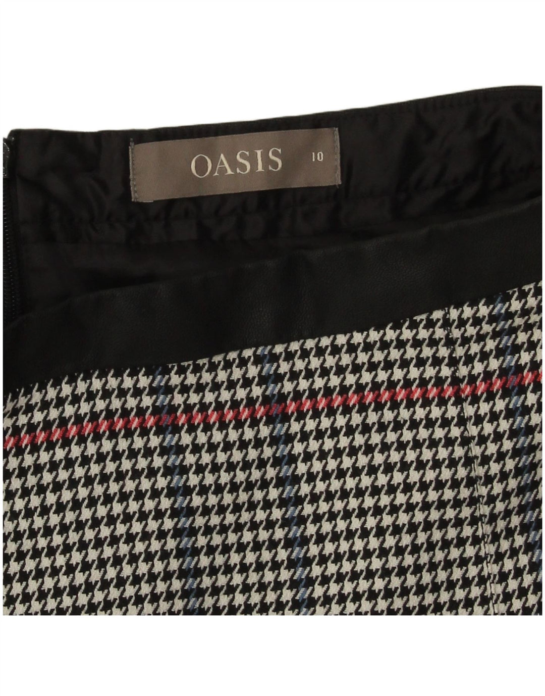Γυναικεία μίνι φούστα Oasis UK 10 Small W28 Grey Houndstooth Polyester