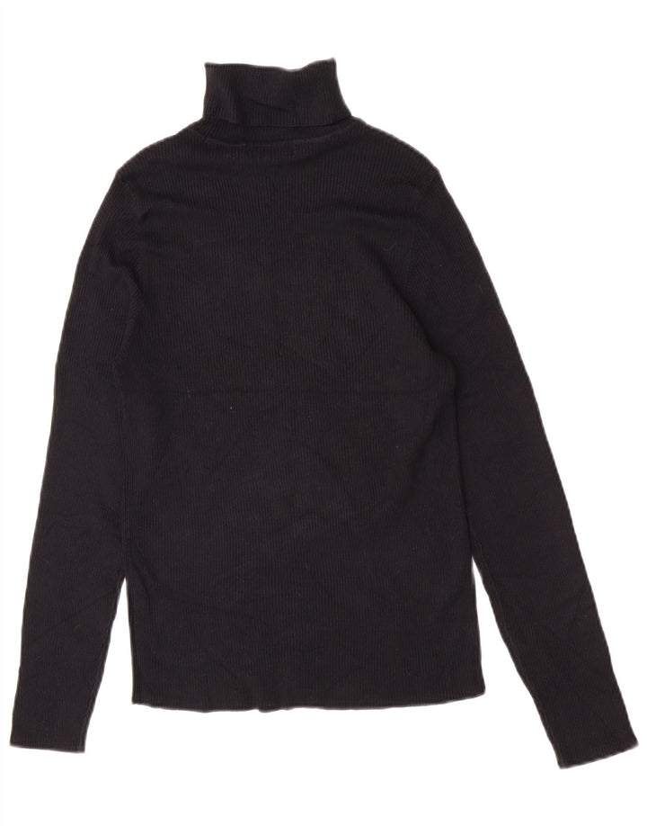 Marks & Spencer Γυναικείο πουλόβερ με ρολό λαιμόκοψη UK 12 Medium Black