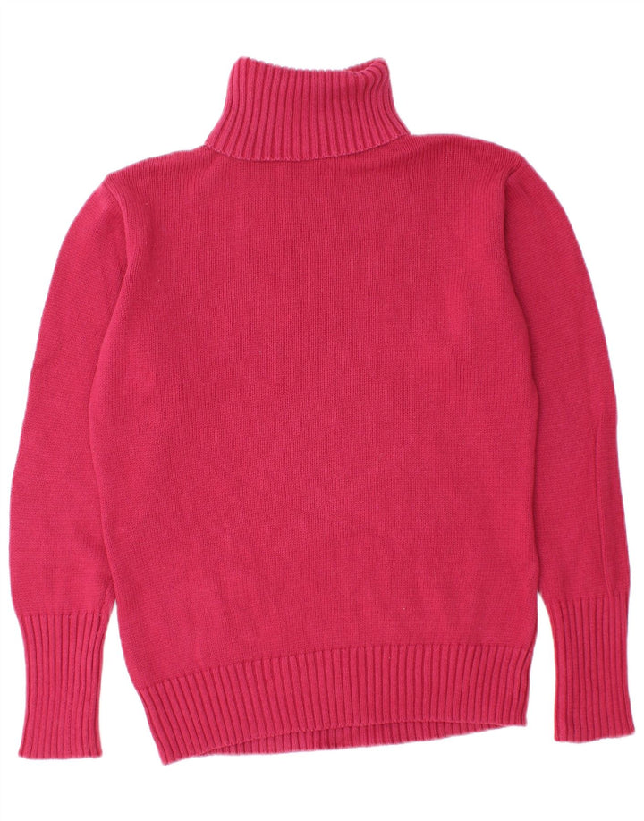 VINTAGE Womens Roll Neck Jumper Sweater UK 14 Medium Pink