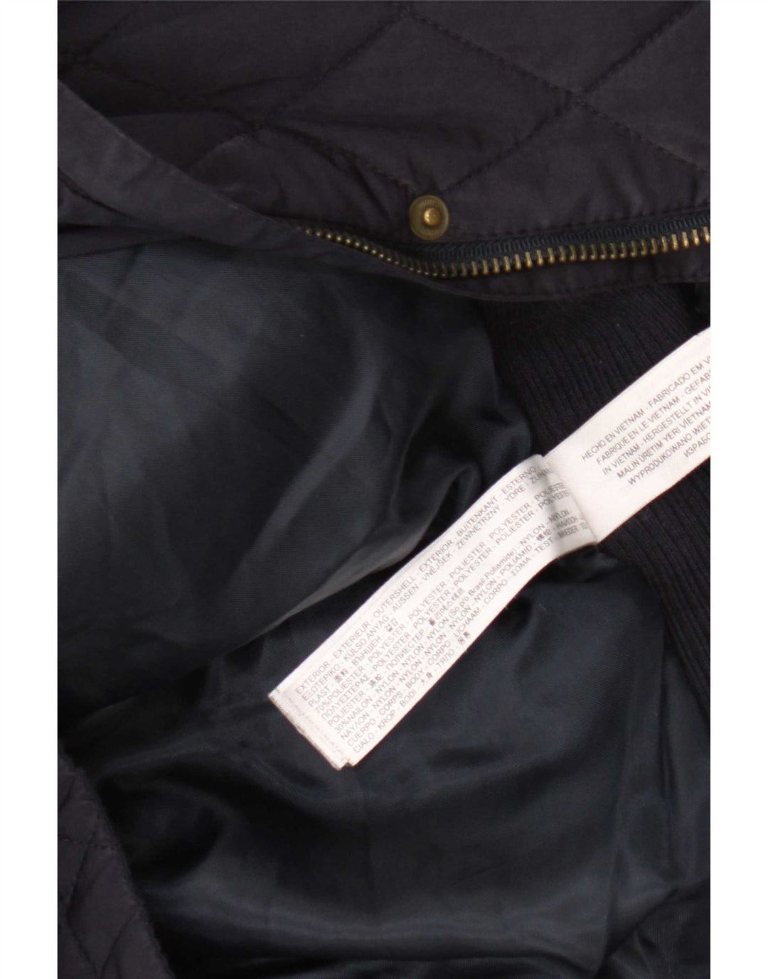 Massimo Dutti Γυναικείο καπιτονέ μπουφάν EU 38 Medium Navy Blue Colourblock